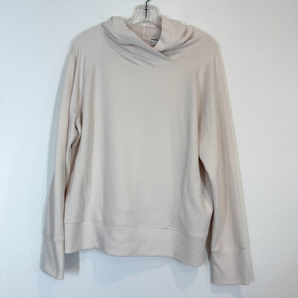 Prana Hoodie Sweatshirt Cream Pullover Hooded XL - Picture 1 of 9